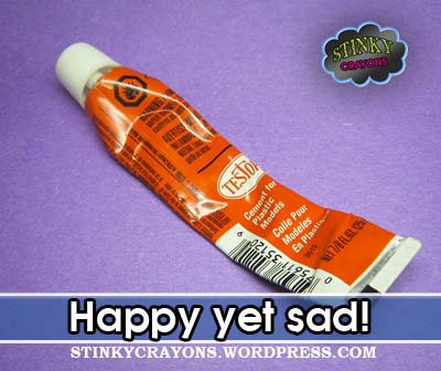 Testors Orange Tube Glue – RIP  Stinky Crayons : Creatively Ugly Art